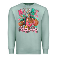 Seafoam pink merry christmas black girl sneakers Premium Sweatshirt - RanaPortraitStore