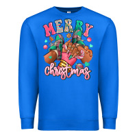 True Royal pink merry christmas black girl sneakers Premium Sweatshirt - RanaPortraitStore