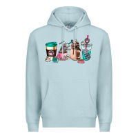 Blue Mist cat  coffee cup Premium Hoodie - AdoDesignShop