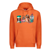 Carrot cat  coffee cup Premium Hoodie - AdoDesignShop