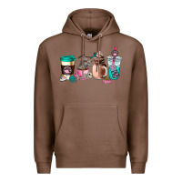 Chestnut cat  coffee cup Premium Hoodie - AdoDesignShop