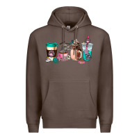 Coffee cat  coffee cup Premium Hoodie - AdoDesignShop