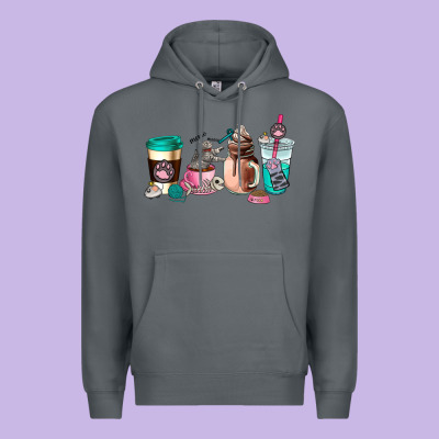 Cat  Coffee Cup Premium Hoodie Designed By Adodesignshop