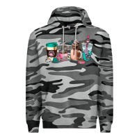 Slate Camo cat  coffee cup Premium Hoodie - AdoDesignShop