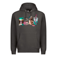 Smoke cat  coffee cup Premium Hoodie - AdoDesignShop