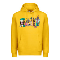 Lemon cat  coffee cup Premium Hoodie - AdoDesignShop