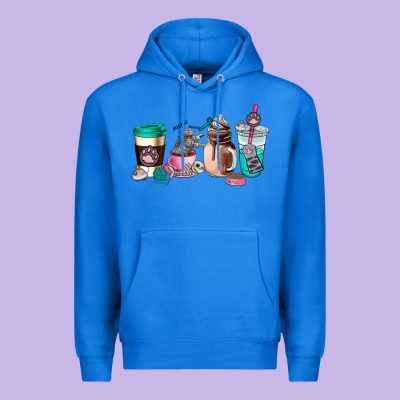 Cat  Coffee Cup Premium Hoodie Designed By Adodesignshop