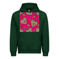 Foreset Green valentines day lock and key seamless pattern Urban Hoodie - BundleAndBundleShop
