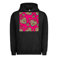 Pigment Black valentines day lock and key seamless pattern Urban Hoodie - BundleAndBundleShop