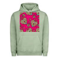 Pigment Oil Green valentines day lock and key seamless pattern Urban Hoodie - BundleAndBundleShop