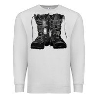 Dove Grey soldier boots Premium Sweatshirt - RanaPortraitStore