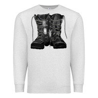 Oatmeal Heather soldier boots Premium Sweatshirt - RanaPortraitStore