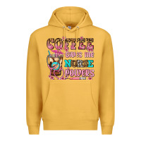 Mustard coffee gives me nurse power Premium Hoodie - AdoDesignShop