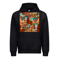 Football Hereford Sunflower Seamless Pattern Urban Hoodie | Teevron