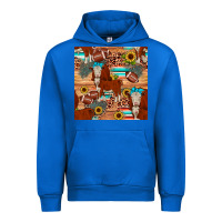 Cobalt football hereford sunflower seamless pattern Urban Hoodie - JahusDesignShop