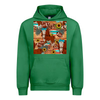 Emerald football hereford sunflower seamless pattern Urban Hoodie - JahusDesignShop
