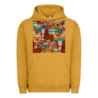Pigment Peanut Butter football hereford sunflower seamless pattern Urban Hoodie - JahusDesignShop