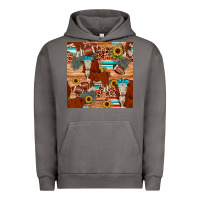 Pigment Tornado football hereford sunflower seamless pattern Urban Hoodie - JahusDesignShop