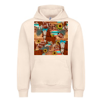 Sandshell football hereford sunflower seamless pattern Urban Hoodie - JahusDesignShop