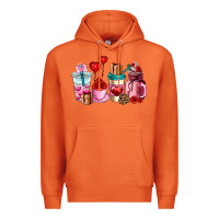 Carrot valentines day roses coffee cups Premium Hoodie - AdoDesignShop