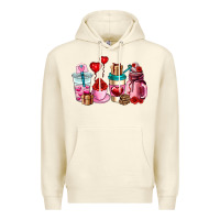 Sandshell valentines day roses coffee cups Premium Hoodie - AdoDesignShop