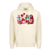 Tofu valentines day roses coffee cups Premium Hoodie - AdoDesignShop