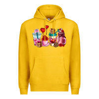 Lemon valentines day roses coffee cups Premium Hoodie - AdoDesignShop