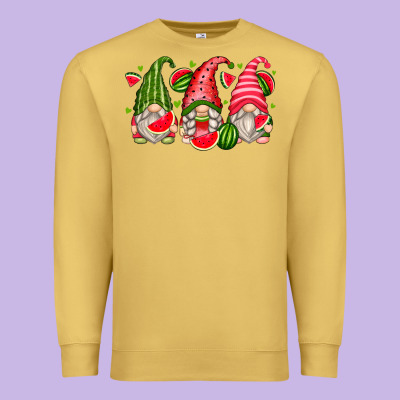 Watermelon Gnomes Premium Sweatshirt Designed By Zillion Design Studio