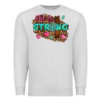 Dove Grey she is strong Premium Sweatshirt - texasbilliewilder