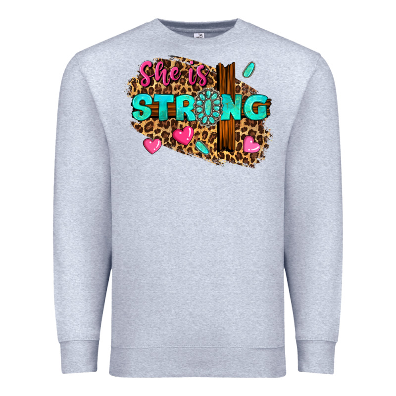 She Is Strong Premium Sweatshirt by texasbilliewilder | Teevron