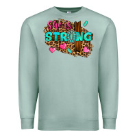 Seafoam she is strong Premium Sweatshirt - texasbilliewilder