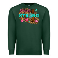 Sports Green she is strong Premium Sweatshirt - texasbilliewilder