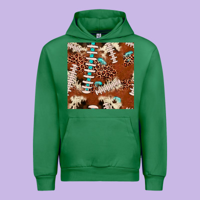 Football Leopard Gemstone Seamless Pattern Urban Hoodie Designed By Jahusdesignshop