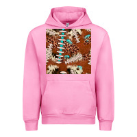 Fuchsia Pink football leopard gemstone seamless pattern Urban Hoodie - JahusDesignShop
