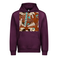 Mauve Wine football leopard gemstone seamless pattern Urban Hoodie - JahusDesignShop