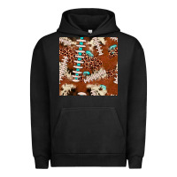 Pigment Black football leopard gemstone seamless pattern Urban Hoodie - JahusDesignShop