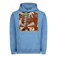 Pigment Pebble Blue football leopard gemstone seamless pattern Urban Hoodie - JahusDesignShop