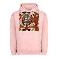 Pigment Salmon football leopard gemstone seamless pattern Urban Hoodie - JahusDesignShop