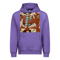 Tulip football leopard gemstone seamless pattern Urban Hoodie - JahusDesignShop