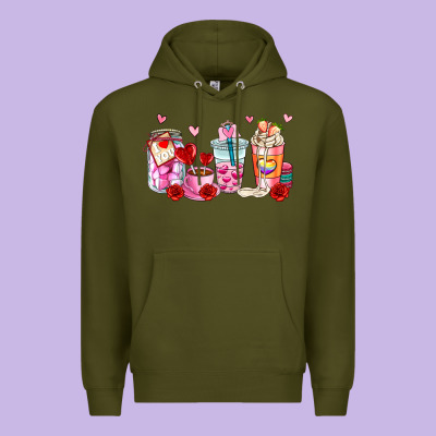 Valentines Day Coffee Cup Premium Hoodie Designed By Adodesignshop