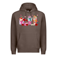 Coffee valentines day coffee cup Premium Hoodie - AdoDesignShop