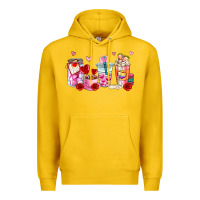 Lemon valentines day coffee cup Premium Hoodie - AdoDesignShop