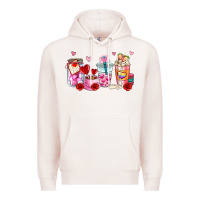 Pale Pink valentines day coffee cup Premium Hoodie - AdoDesignShop