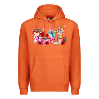 Carrot valentines day coffee cup Premium Hoodie - AdoDesignShop