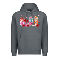 Rock valentines day coffee cup Premium Hoodie - AdoDesignShop