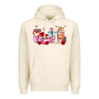 Tofu valentines day coffee cup Premium Hoodie - AdoDesignShop