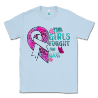 Dusty Blue This Girls Fought and Won Cancer Classic Tee - BundleAndBundleShop