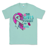 Seafoam This Girls Fought and Won Cancer Classic Tee - BundleAndBundleShop
