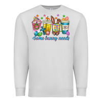 Dove Grey some bunny needs easter coffee cups Premium Sweatshirt - texasbilliewilder
