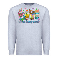 Heather Grey some bunny needs easter coffee cups Premium Sweatshirt - texasbilliewilder